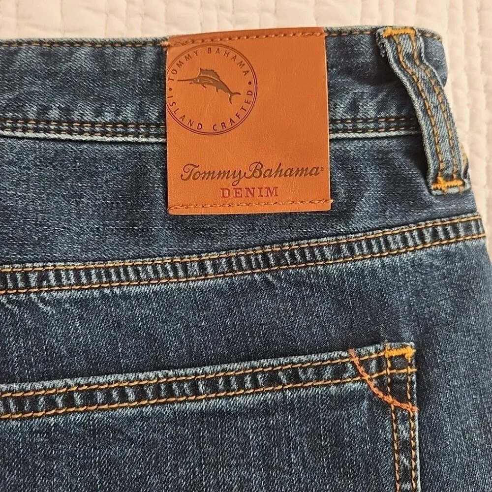 NWT Tommy Bahama Sand Drifter Jeans Men's 42x34 Dark Wash New Stretch‎ Straight